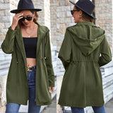 Manteau à capuche Veste coupe-vent ample - cardio shop