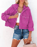 Veste en jean lavé à capuche