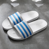 Chaussons à rayures blanches pour femmes pantoufle femme chic