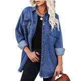 veste en jean brodée fleurs -  cardio shop