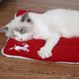 Tapis de Noël en peluche lavable et chaud pour animal domestique - cardio shop