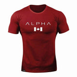 Tee-shirt homme haut moulant Alpha style fitness musculation matière coton - Fitness-Cardio-Shop