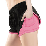 Short de sport femme doublé avec poches - Fitness-Cardio-Shop