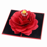 Coffret de Bague de mariage en rose 3D vintage mode élégante - Fitness-Cardio-Shop