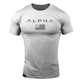 Tee-shirt homme haut moulant Alpha style fitness musculation matière coton - Fitness-Cardio-Shop