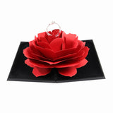 Coffret de Bague de mariage en rose 3D vintage mode élégante - Fitness-Cardio-Shop