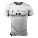Tee-shirt homme haut moulant Alpha style fitness musculation matière coton - Fitness-Cardio-Shop