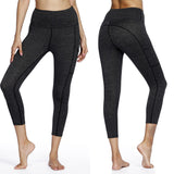 Pantalon stretch leggins femme taille haute avec poches - Fitness-Cardio-Shop