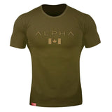 Tee-shirt homme haut moulant Alpha style fitness musculation matière coton - Fitness-Cardio-Shop