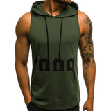 Débardeur homme à capuche sans manches pour le fitness et le bodybuilding - Fitness-Cardio-Shop