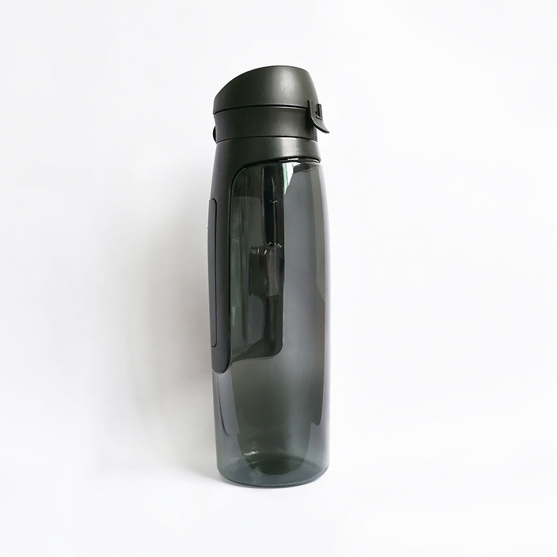 Bouteille d'eau plate mince réutilisable transparente 420ml portable -  S'adapte à la poche et au coin aléatoire pour les sports scolaires Voyage  Heure de repas