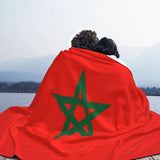 Couverture Drapeau Marocain polaire multi-fonction léger