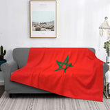 Couverture Drapeau Marocain polaire multi-fonction léger