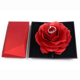 Coffret de Bague de mariage en rose 3D vintage mode élégante - Fitness-Cardio-Shop