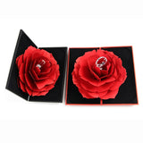 Coffret de Bague de mariage en rose 3D vintage mode élégante - Fitness-Cardio-Shop