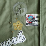 veste militaire femme avec ecusson - fitness cardio shop
