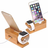 Support de bureau 2 en 1 en bois de bambou - Fitness-Cardio-Shop