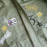 veste militaire femme avec broderie - fitness cardio shop