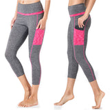Pantalon stretch leggins femme taille haute avec poches - Fitness-Cardio-Shop