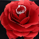 Coffret de Bague de mariage en rose 3D vintage mode élégante - Fitness-Cardio-Shop