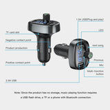 Transmetteur FM Bluetooth pour Voiture, Adaptateur Radio MP3 sans Fil - Fitness-Cardio-Shop