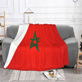 Couverture Drapeau Marocain polaire multi-fonction léger