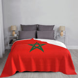 Couverture Drapeau Marocain polaire multi-fonction léger