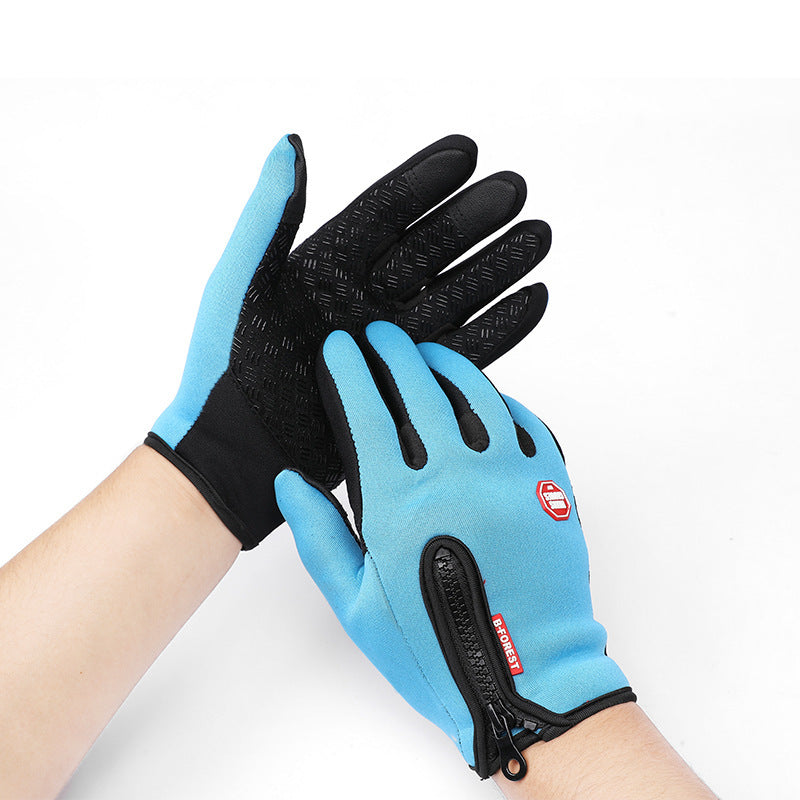Gants d'hiver pour hommes femmes écran tactile chaud vélo en plein air  conduite moto gants froids coupe-vent gants antidérapants – AZDAY
