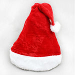 Chapeau de Père Noël en peluche courte en velours dense  - cardio shop