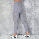 Leggings taille haute effet ventre plat avec poche de rangement pour le fitness le yoga la musculation et le running - Fitness-Cardio-Shop