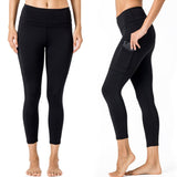 Pantalon stretch leggins femme taille haute avec poches - Fitness-Cardio-Shop