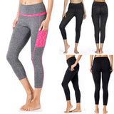 Pantalon stretch leggins femme taille haute avec poches - Fitness-Cardio-Shop